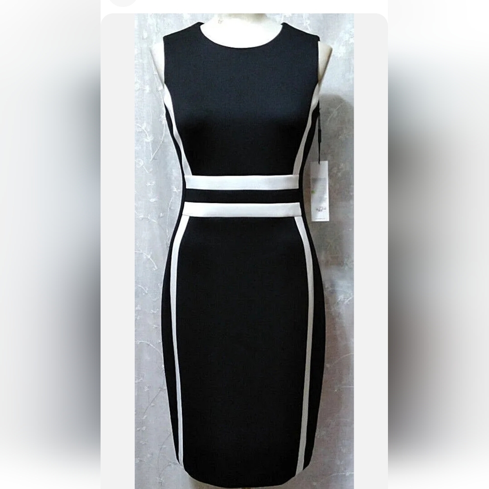 Calvin Klein Womens Dress Size 4 Color Black & White